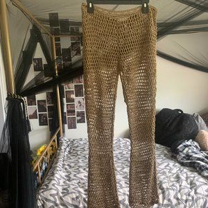 Brown Crochet pants